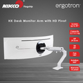 Ergotron HX Desk Monitor Arm with HD Pivot (White)