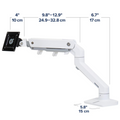 Ergotron HX Desk Monitor Arm with HD Pivot (White)