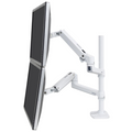 Ergotron LX Dual Stacking Arm Tall Pole _ White