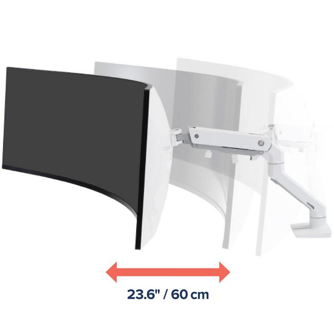 Ergotron HX Desk Monitor Arm with HD Pivot (White)