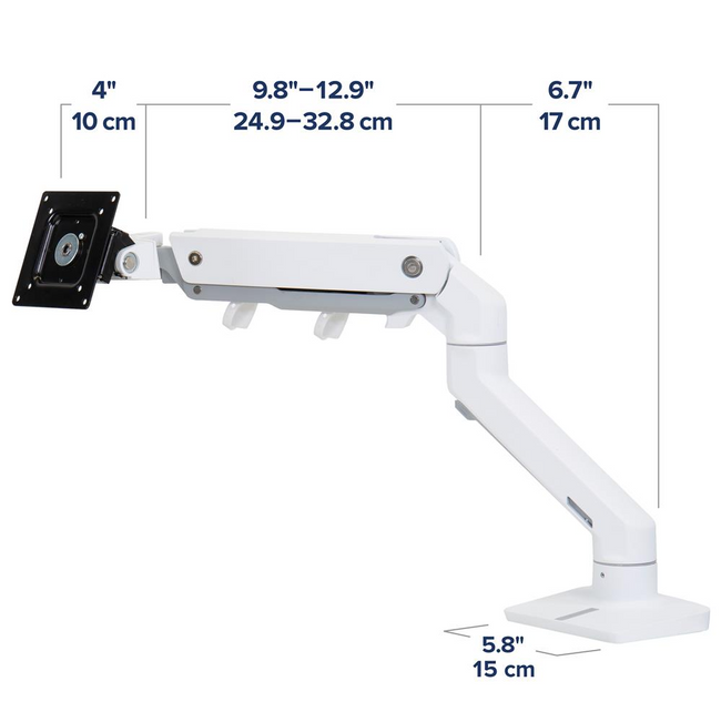 Ergotron HX Desk Monitor Arm with HD Pivot (White)