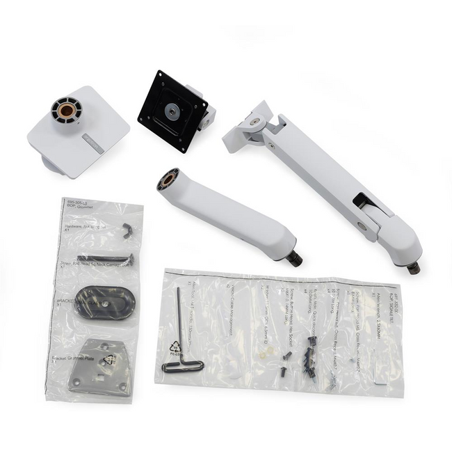 Ergotron HX Desk Monitor Arm with HD Pivot (White)